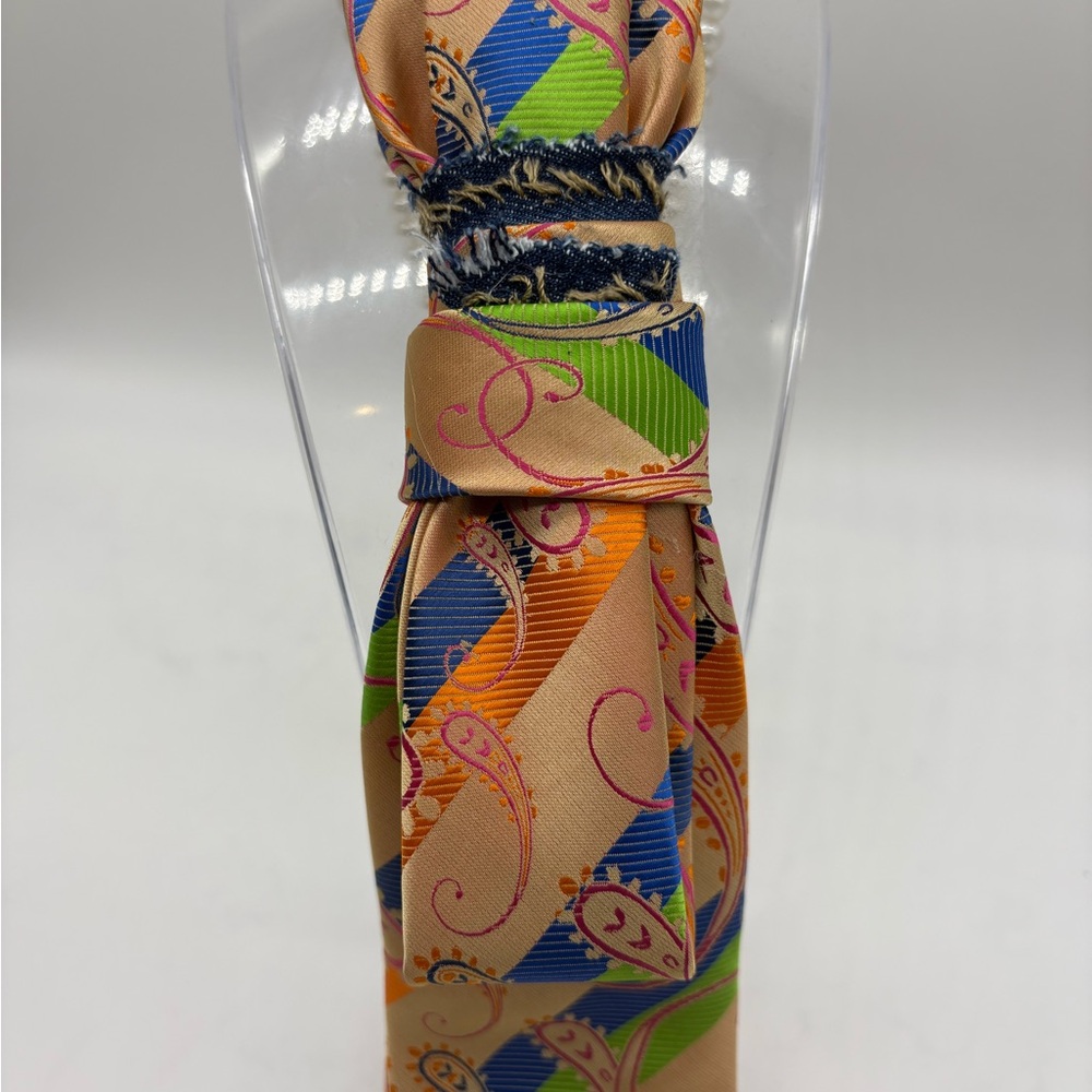 Colorful Patterned Women's Tie - Picture 2 of 5